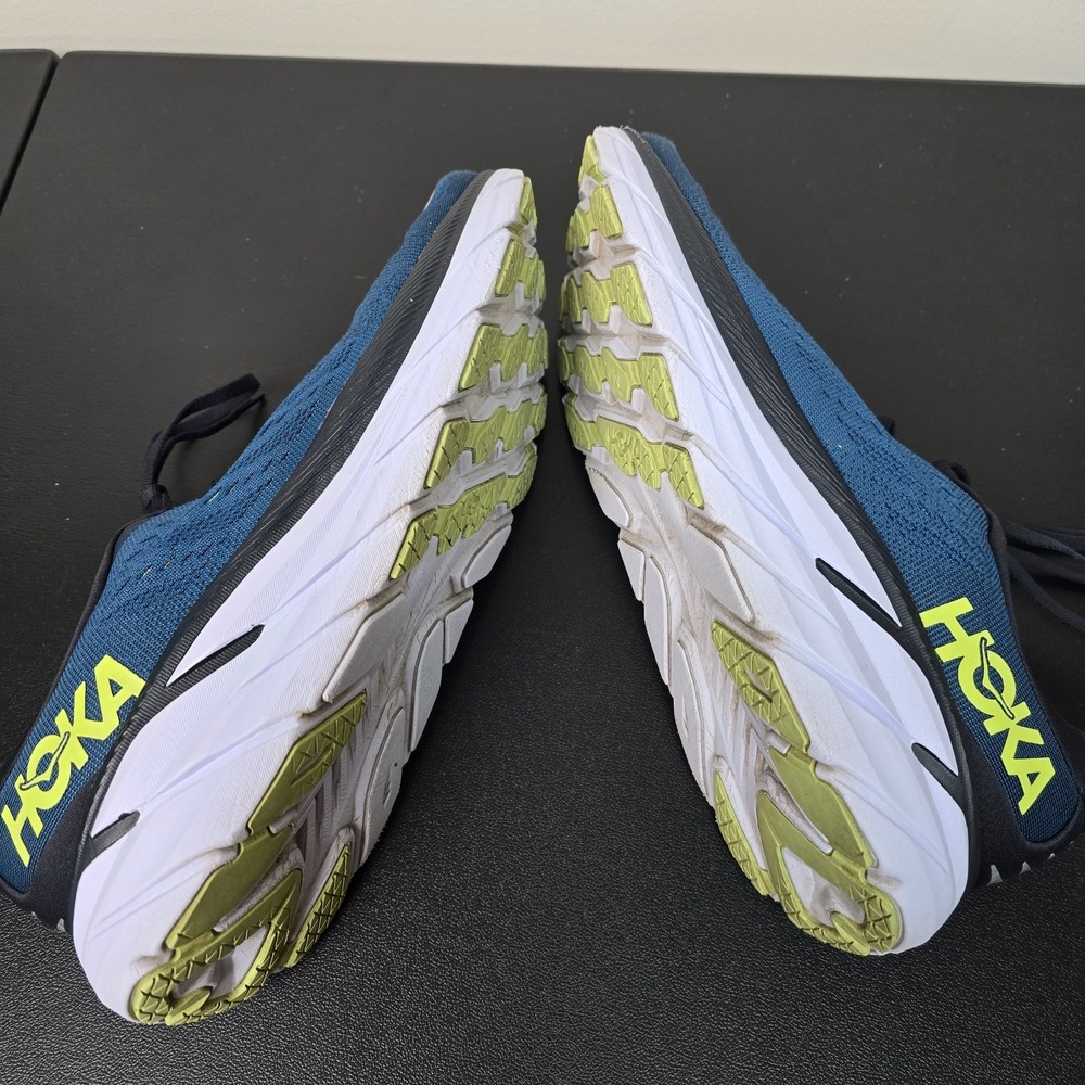 Hoka Shoes Mens 11.5D Blue Coral Butterfly Slifton 8 Performance Running BCBT - Picture 10 of 12